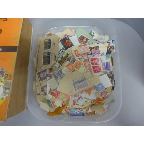 759 - A 1981 Stanley Gibbons Stamps of the World Catalogue and a box of loose stamps