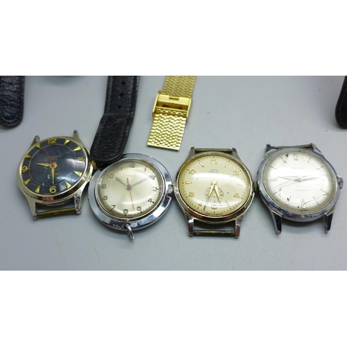 852 - A collection of wristwatches including Ingersoll, Timex, Kienzle, Junghans, Sekonda, Seiko, Smiths E... 
