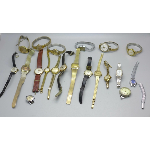853 - A collection of lady's wristwatches including Seiko, Sekonda, Oris, Smiths Empire and Timex