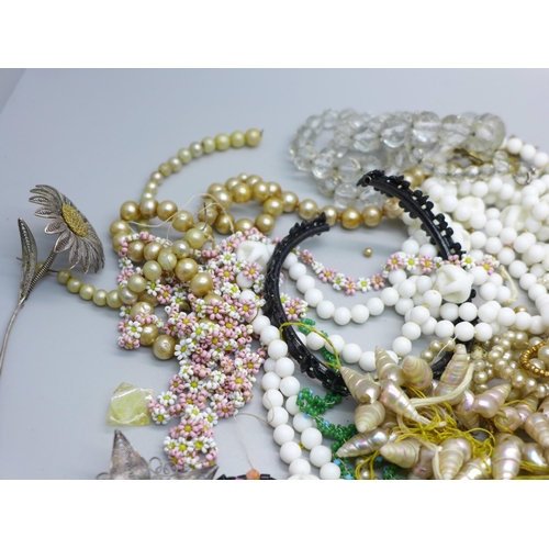 858 - A collection of costume jewellery