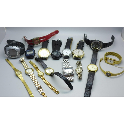 863 - A collection of wristwatches including Casio digital