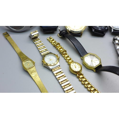 863 - A collection of wristwatches including Casio digital