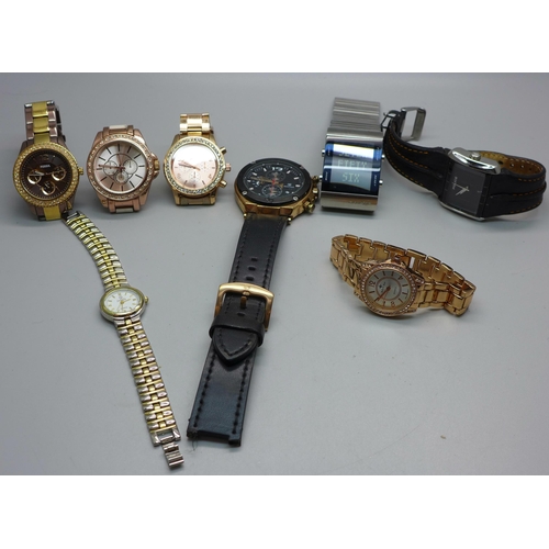 871 - Eight wristwatches including Benyar and a digital