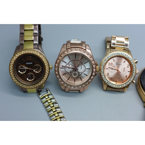 871 - Eight wristwatches including Benyar and a digital