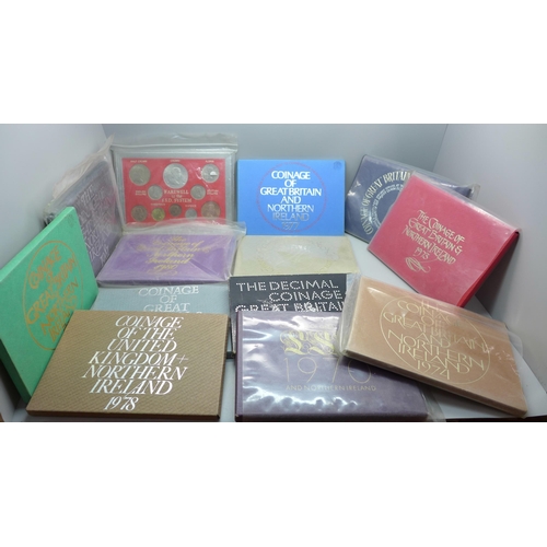 888 - A collection of twelve (1970-81) British coin packs and one other