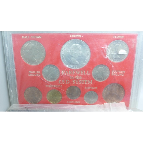 888 - A collection of twelve (1970-81) British coin packs and one other