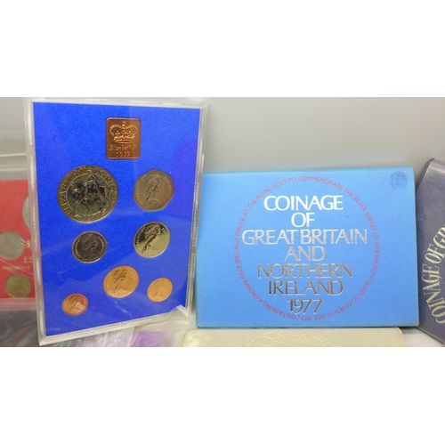 888 - A collection of twelve (1970-81) British coin packs and one other