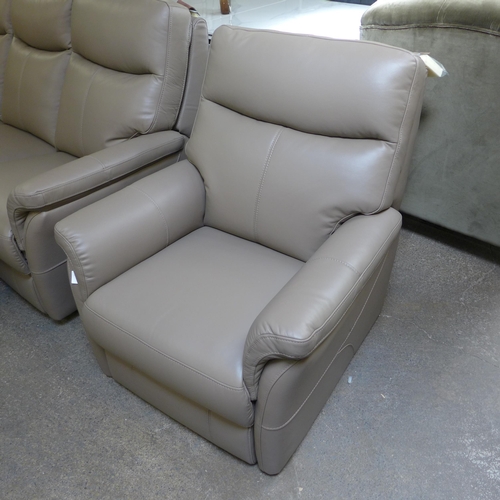 1470 - A Verona 'latte' leather armchair * this lot is subject to VAT RRP £979