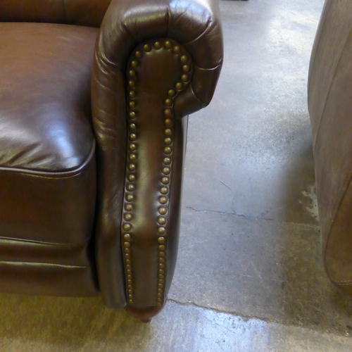 1486 - A Buckingham chestnut leather power reclining wingback armchair * this lot is subject to VAT RRP £10... 