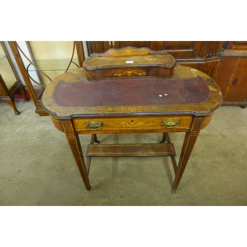 109 - A late Victorian inlaid rosewood lady's writing table