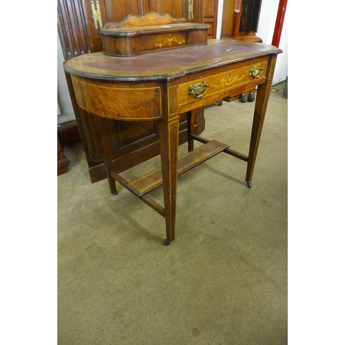 109 - A late Victorian inlaid rosewood lady's writing table