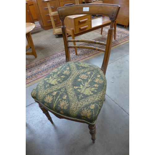 130 - A pair of Victorian satinwood side chairs