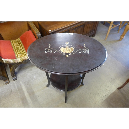 136 - An Edward VII painted mahogany oval occasional table