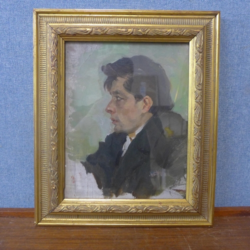 277 - M.M. Flis, An Artist's Portrait, oil on card, framed