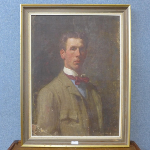 280 - English School, portrait of a gentleman, oil on canvas, framed