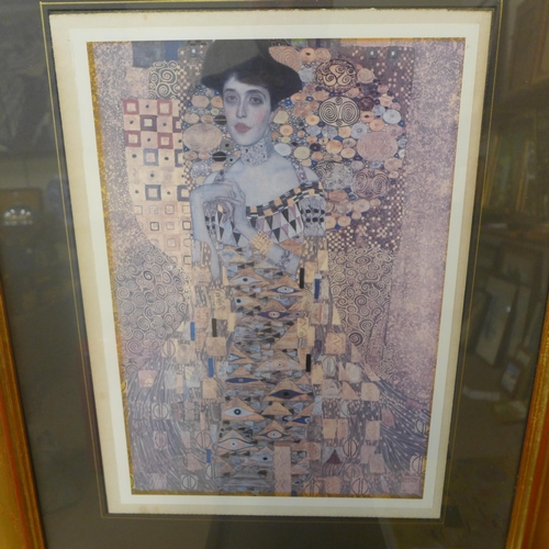 291 - Two Gustav Klimt prints and a 