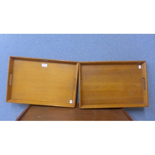 310 - Two oak serving trays