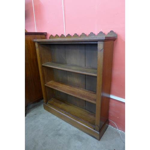 86 - A Victorian Aesthetic Movement oak open bookcase