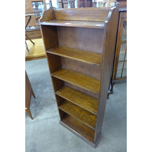 97 - An early 20th Century oak open bookcase