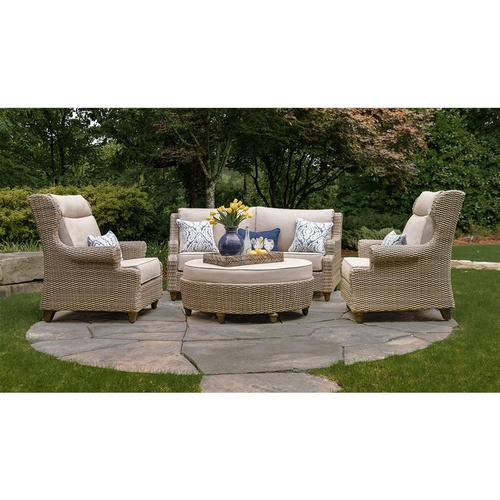 1467 - A Peak Season Mikala 4 piece High Back Deep Seating, original RRP £2333.31 + vat - uneven legs (4182... 