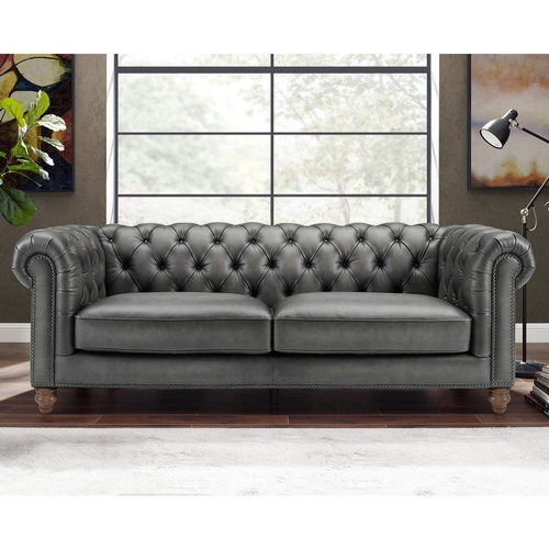 1529 - A New Allington 3 Seater Grey Leather Sofa, original RRP £1666.66 + VAT (4184-5) *This lot is subjec... 