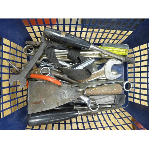 2005 - A box of hand tools inc. Bluespot files, pliers, screwdrivers, etc.