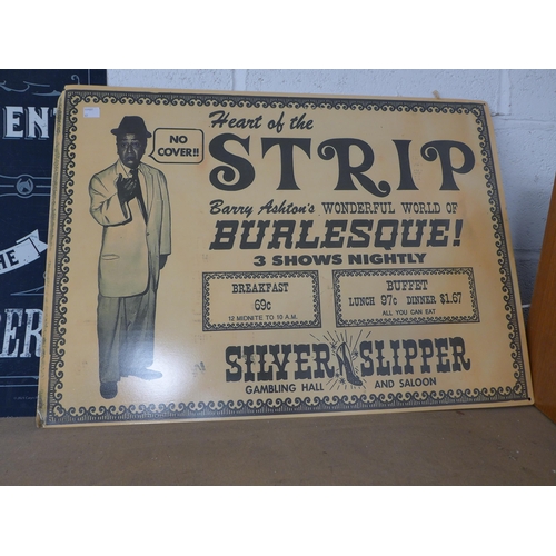 2070 - A tin silver slipper sign