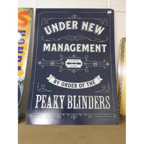 2071 - A tin Peaky Blinders sign