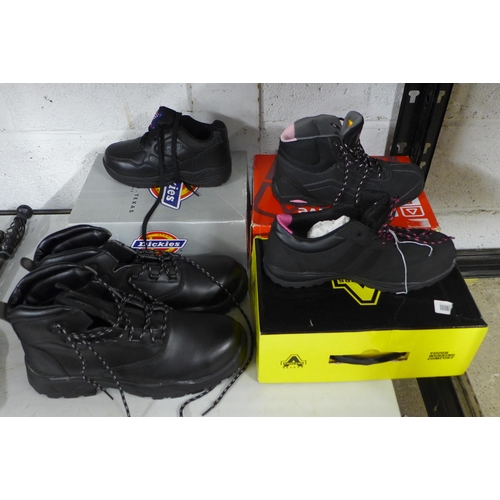 2102 - Four pairs of safety work boots including Dickies work boots