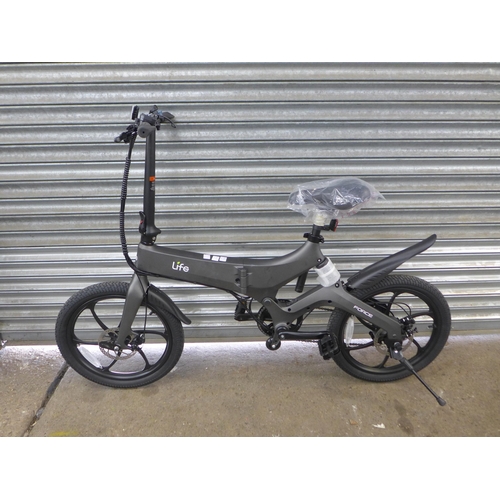 2173B - A Li-Fe Force folding electric bike in matt grey - 36v, 250w - RRP £1,349, unused with charger, keys... 