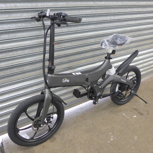 2173B - A Li-Fe Force folding electric bike in matt grey - 36v, 250w - RRP £1,349, unused with charger, keys... 