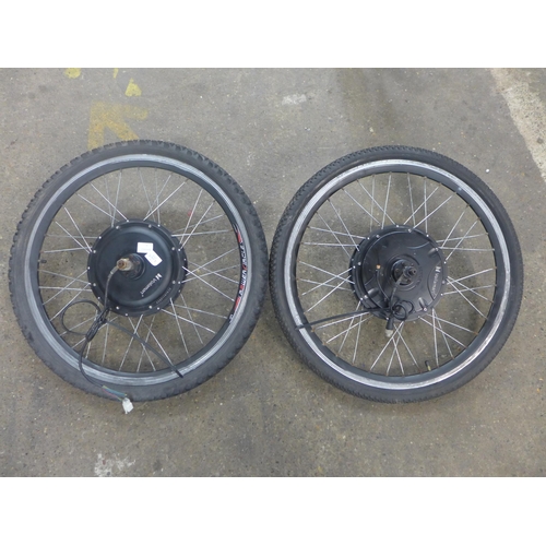 2173I - Two Voilamart electric mountain bike wheels - Police repossession