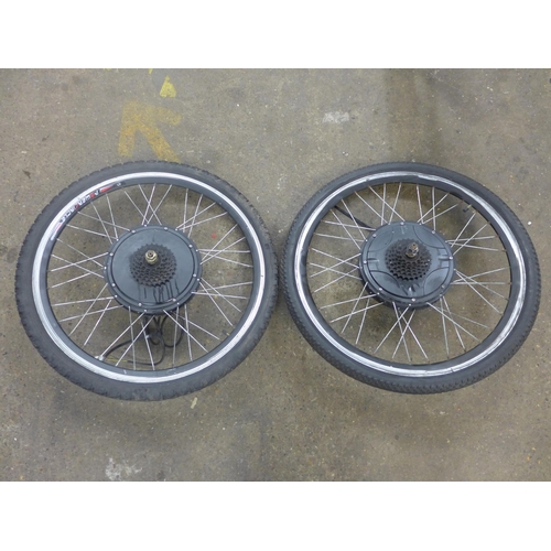 2173I - Two Voilamart electric mountain bike wheels - Police repossession