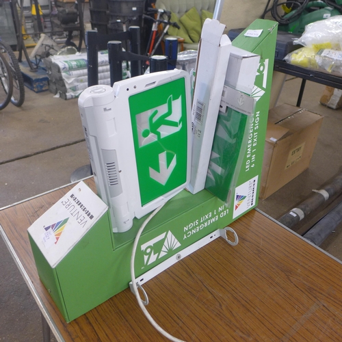 2329 - Venture lighting:- emergency 6-in-1 exit signs with accessories