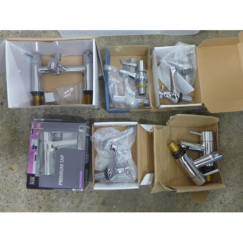 2344 - A quantity of unused mixer taps including bath and shower mixer, Easy Home premium tap and other tap... 