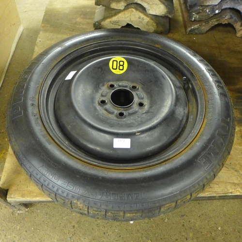 2373 - A Ford Focus spare tyre