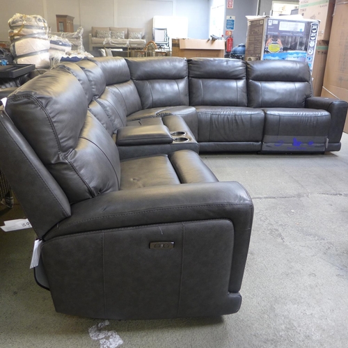 1497 - A Gilman Creek  Lauretta 6 piece Leather Recliner, original RRP £1999.99 + VAT (4184-29) *This lot i... 