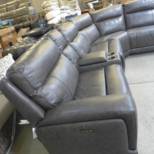 1497 - A Gilman Creek  Lauretta 6 piece Leather Recliner, original RRP £1999.99 + VAT (4184-29) *This lot i... 