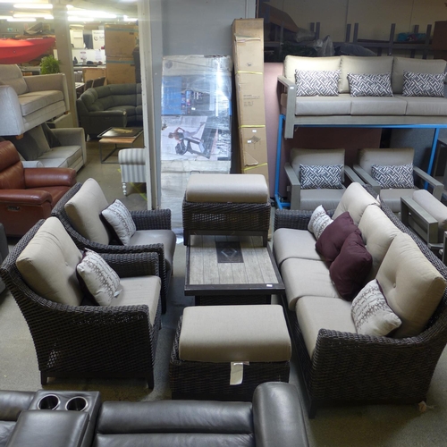 1498 - An Agio Mckenzy 6 piece Woven Deep Seating Set, original RRP £1999.99 + VAT (4184-34) *This lot is s... 