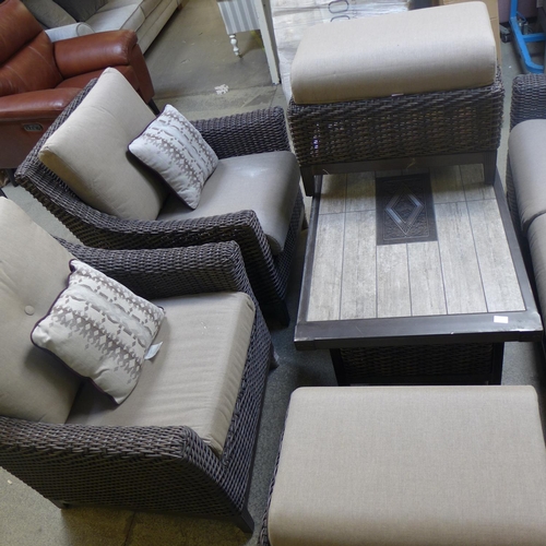 1498 - An Agio Mckenzy 6 piece Woven Deep Seating Set, original RRP £1999.99 + VAT (4184-34) *This lot is s... 