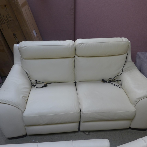 1505 - Serena 2 seater Cream Recliner  2X Recl & Ratchet H/Rest , original RRP £1083.33 + VAT (4184-10) *Th... 