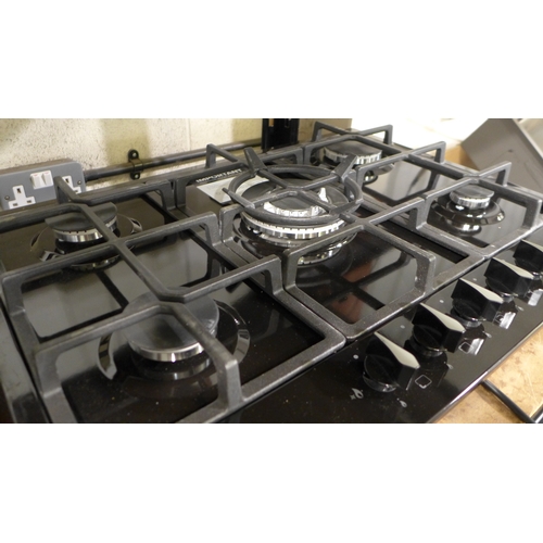 3203 - CDA Gas 5 Burner Black Hob (Damaged) (Model no: HG7251BL) (H43xW680xD500) Original RRP £257.50 inc. ... 