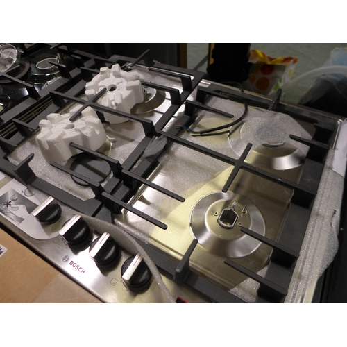 3204 - Bosch Gas 4 Burner Hob With Flameselect -Damaged -  S/Steel -(H45xW582xD520) - model:- PCP6A6B91, or... 