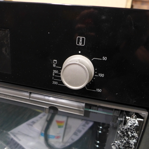 3392 - Bosch Series 2 Built-in Single Black Oven (Broken Door) (Model no: HHF113BA0B) (H595xW594xD548) Orig... 