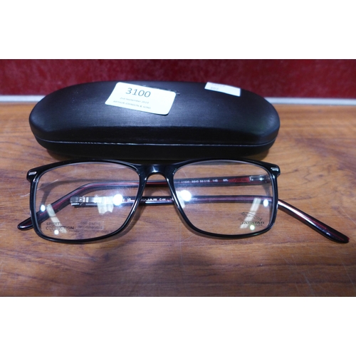 3112 - Jaguar Black Plastic Glasses - Damaged - (302-163)  * This lot is subject to vat