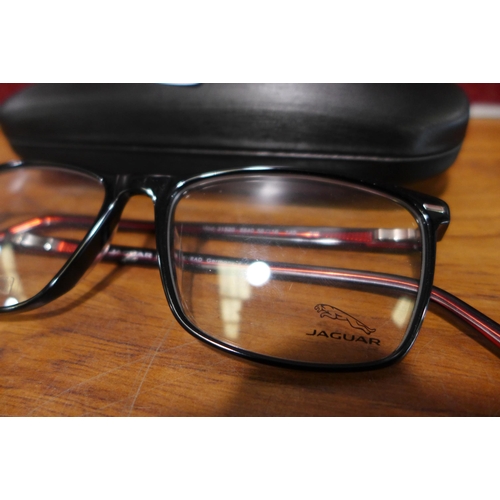 3112 - Jaguar Black Plastic Glasses - Damaged - (302-163)  * This lot is subject to vat