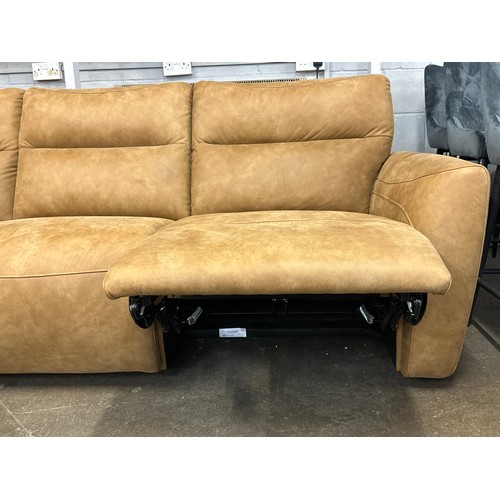 1478 - A Hudson tan leather power reclining corner sofa/chaise * this lot is subject to VAT RRP £4199