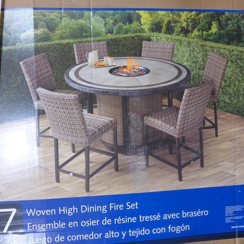 1509 - An Agio Anderson 7 piece High Fire Dining Set, original RRP £833.32 + VAT - table top unpacked, othe... 