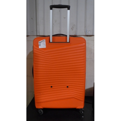 3002 - American Tourister Orange Jetdriver Large 79cm 4 Wheel Spinner Hardside Suitcase (303-263) * This lo... 