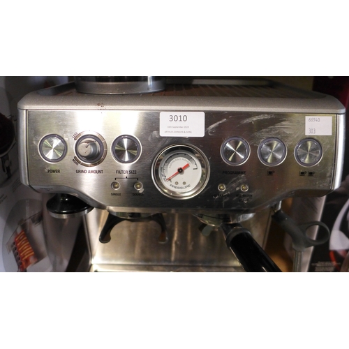 3010 - Sage Pump Coffee Machine, original RRP £449.99 + VAT (303-256) * This lot is subject to VAT